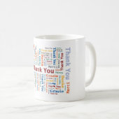 Mug Nuage de mot de Merci dans 5 langues - (Devant droit)