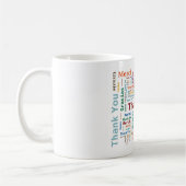 Mug Nuage de mot de Merci dans 5 langues - (Gauche)