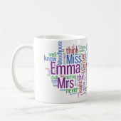 Mug Nuage de mot d'Emma (Gauche)