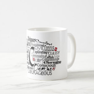 Mug Nuage de mots adjectif commençant par la lettre C