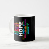 Mug Nuage de mots de l'humanité (Devant gauche)