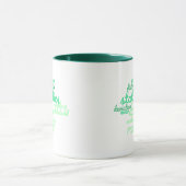 Mug Nuage de mots de statistiques vert (Centre)