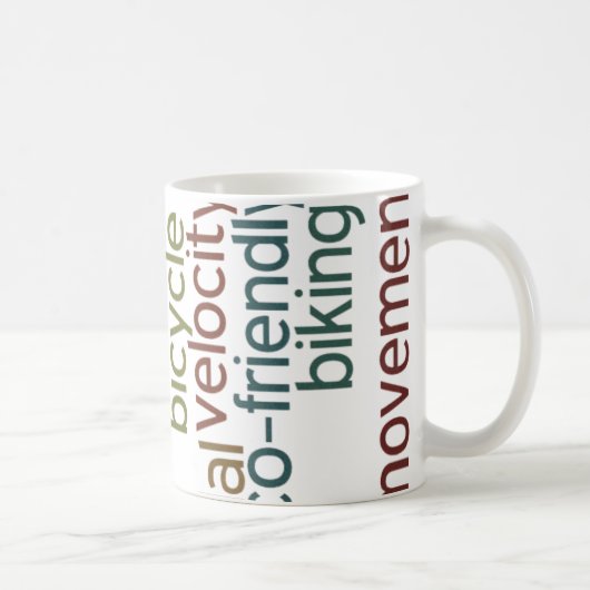 Mug nuage de mots de vélo (Droite)