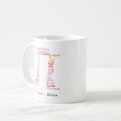 Mug Nuage de mots du jour de Pi (Devant gauche)