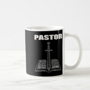 Mug Nuage de mots du ministre chrétien Église Pasteur