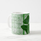 Mug Nuage de mots Shamrock irlandais en pluie (Devant gauche)