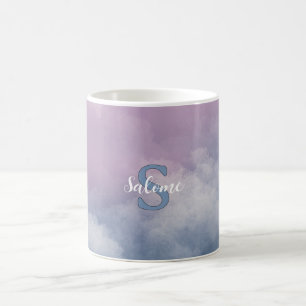 Mug Nuage pastel prénom monogramme
