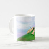 Mug Nuage regardant des carlins fixement (Devant gauche)