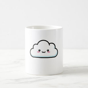 Mug Nuage Rouge – Illustration Mignonne Kawaii
