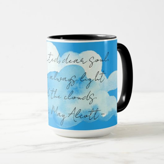 Mug "Nuages" avec Louisa May Allégation café (Devant droit)