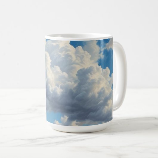 Mug Nuages blancs et ciel bleu clair (Devant droit)