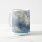 Mug Nuages blancs et ciel bleu clair (Devant gauche)
