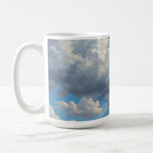 Mug Nuages blancs et ciel bleu clair (Gauche)