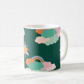 Mug Nuages colorés Rainbows Motif sans couture (Devant droit)