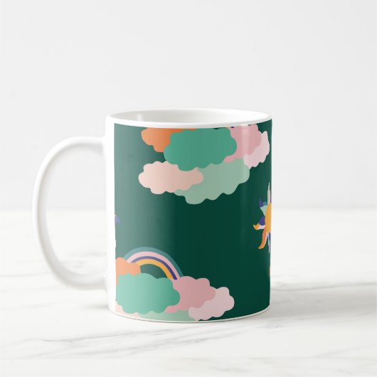 Mug Nuages colorés Rainbows Motif sans couture (Gauche)