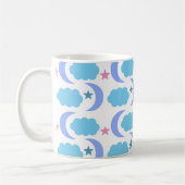 Mug Nuages de lune et étoiles bleu pourpre (Gauche)