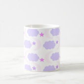 Mug Nuages de Lune Étoiles Rose Clair Violet (Centre)