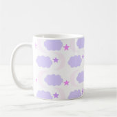 Mug Nuages de Lune Étoiles Rose Clair Violet (Gauche)