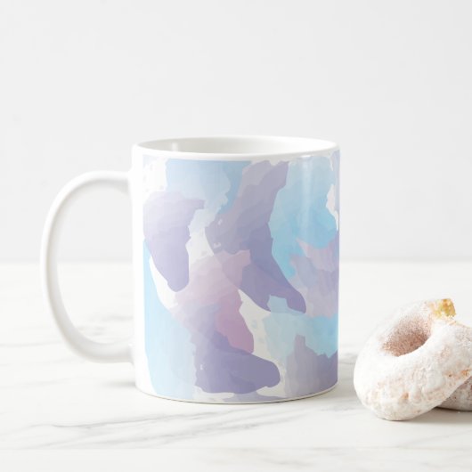 Mug Nuages de pluie Aquarelle (Avec donut)