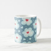 Mug Nuages d'hiver Coeurs de neige (Devant droit)