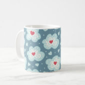 Mug Nuages d'hiver Coeurs de neige (Devant gauche)