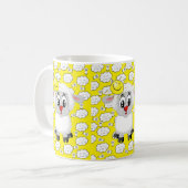Mug Nuages Moutons Soleil Jaune (Devant gauche)