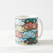 Mug Nuages souriants colorés (Devant droit)