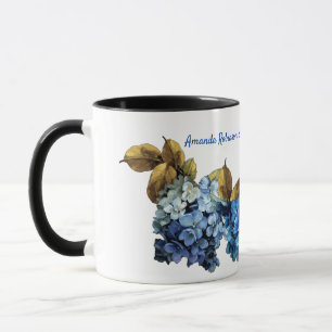 Mug Nuances d'aquarelle bleue Hydrangeas