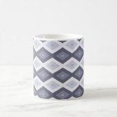 Mug Nuances de bleu gris motif diamant (Centre)