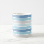 Mug Nuances de bleu rayées (Centre)