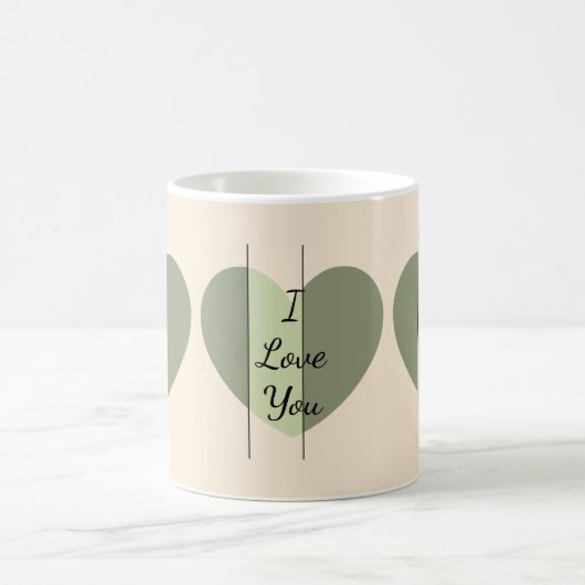 Mug Nuances de cœur vert (Centre)