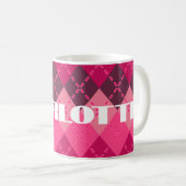 Mug Nuances de Jacquard rose Sporty Preppy (Devant droit)