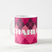 Mug Nuances de Jacquard rose Sporty Preppy (Devant gauche)