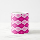 Mug Nuances de motif de diamant fuchsia (Centre)
