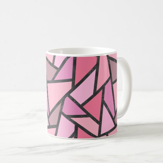 Mug Nuances de motif en vitrail de corail (Devant droit)