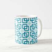 Mug Nuances de sarcelle carrés (Devant droit)