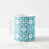 Mug Nuances de sarcelle carrés (Devant gauche)