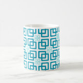 Mug Nuances de sarcelle carrés (Centre)