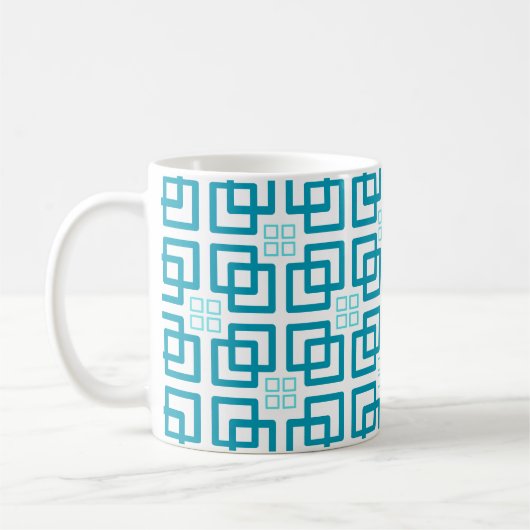 Mug Nuances de sarcelle carrés (Gauche)