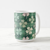 MUG NUANCES DE VERT TRÈFLES IRLANDAIS CELTIQUES (Devant droit)