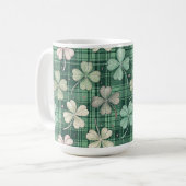 MUG NUANCES DE VERT TRÈFLES IRLANDAIS CELTIQUES (Devant gauche)