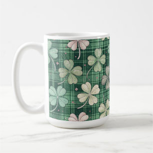 MUG NUANCES DE VERT TRÈFLES IRLANDAIS CELTIQUES