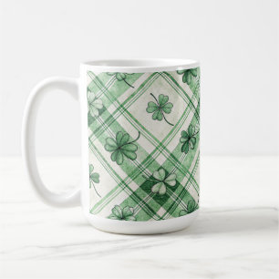 MUG NUANCES DE VERT TRÈFLES IRLANDAIS CELTIQUES