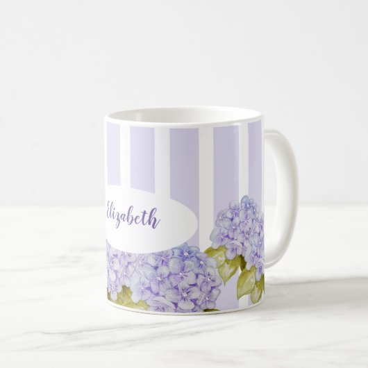 Mug Nuances Hydrangea Bleu Violet (Devant droit)