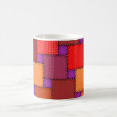 Mug Nuances pourpres chics minables de patchwork (Centre)