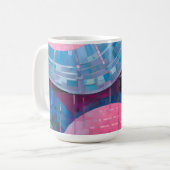 Mug Nuances subtiles de bleu et de rose en Abstrait (Devant gauche)