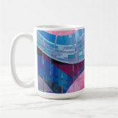 Mug Nuances subtiles de bleu et de rose en Abstrait (Gauche)