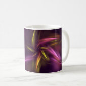 Mug Nuances violettes Imaginaire Abstrait de fleurs (Devant droit)