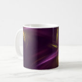 Mug Nuances violettes Imaginaire Abstrait de fleurs (Devant gauche)