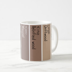 Mug Nuancier de peinture de forêt marron Échantillons